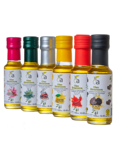 Huile d'Assaisonnement (Truffe Noire, Citron, Piment, Fumé, Ail et Rom